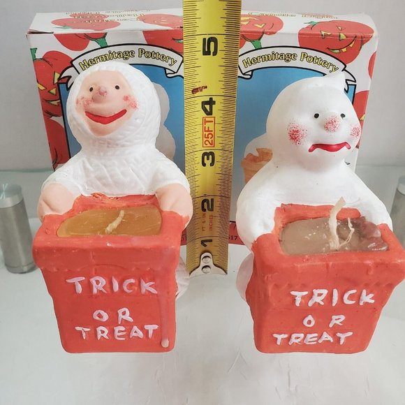 2) Hermitage Pottery 1995 Ceramic Ghost Mummy Candle Limited Edition vintage - Picture 10 of 12